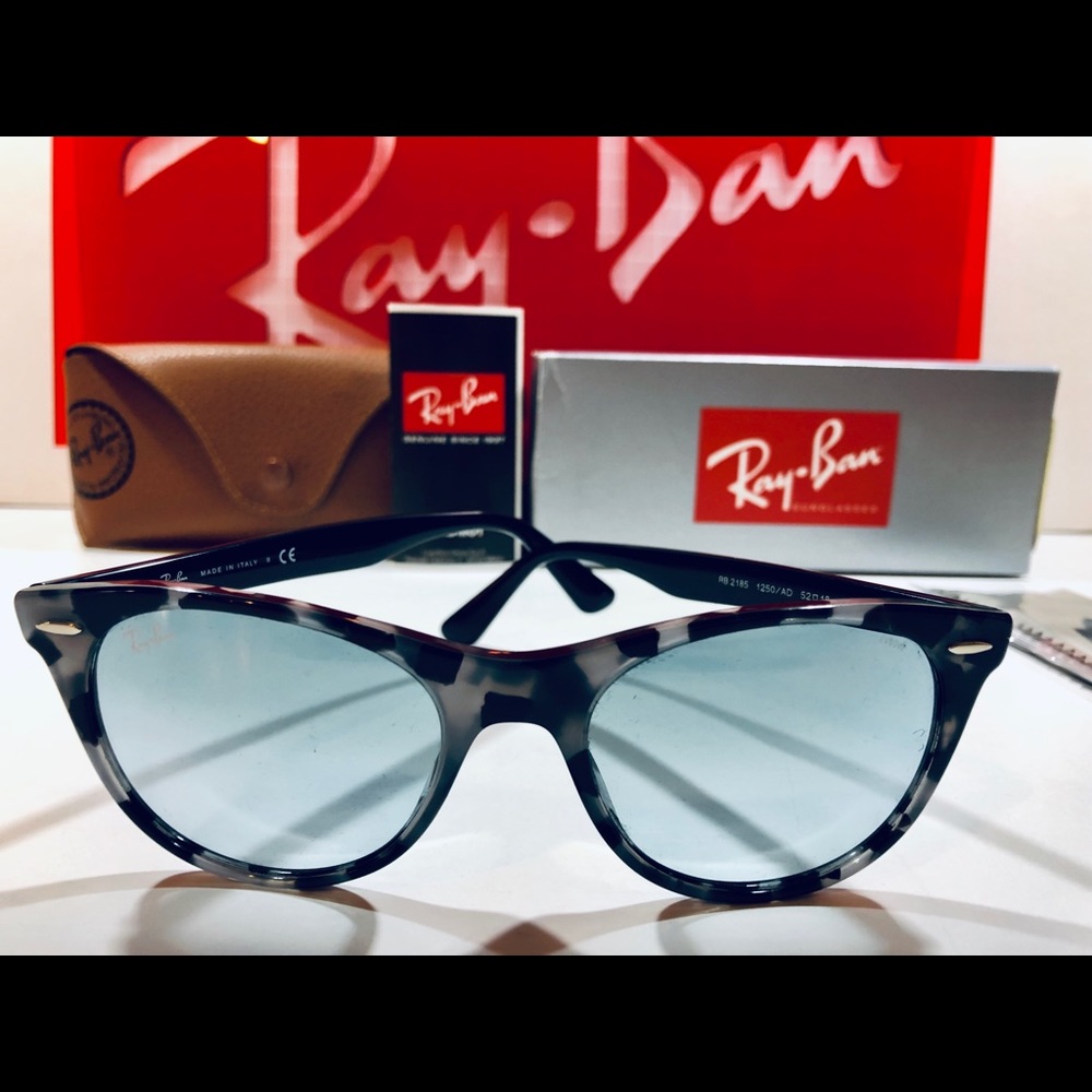 Ray-Ban Sunglasses Havana Gray Blue Gradient 52